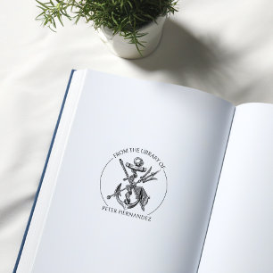 Vintage Anchor From the Library Of Nautical Book  Rubber Stamp