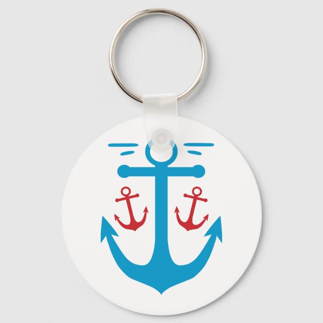 Vintage Anchor Key Ring (Front)
