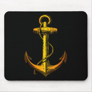Vintage Anchor Nautical Boater Sailor Yachting Boa Mouse Mat