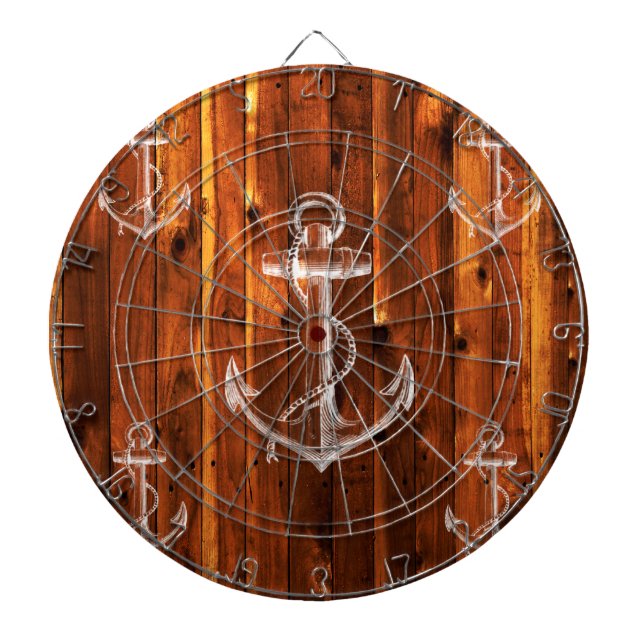 Vintage Anchor on Dark Wood Boards (Front)