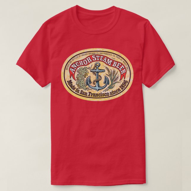 Vintage Anchor Steam Beer T-Shirt (Design Front)