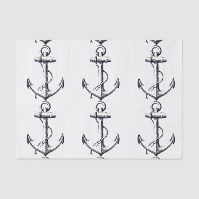 Vintage Anchor Tissue Gift Paper (Front)