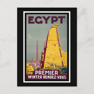 Vintage Ancient Egypt Ruins Travel Postcard
