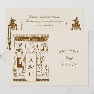Vintage Ancient Egyptian wedding Invitation