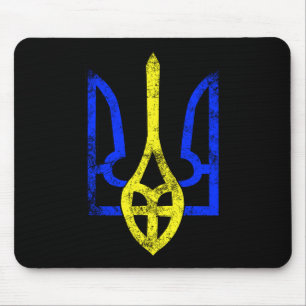 Vintage Ancient Tryzub Ukrainian Symbol Ukraine Fl Mouse Mat