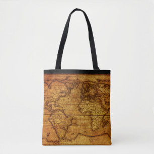 Vintage and Antique maps Pattern Tote Bag