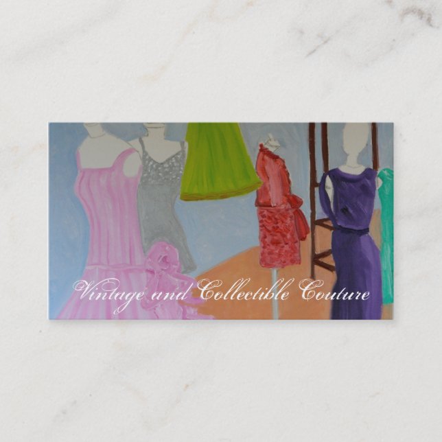 Vintage and Collectable Couture Business Card (Front)