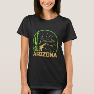 Vintage and Retro Mountains and Caktus Arizona T-Shirt