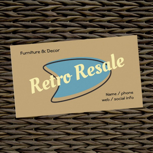 Vintage and Retro Resale Vendor Business Card (Creator Uploaded)