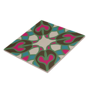 Vintage and retro seamless pattern ceramic tile