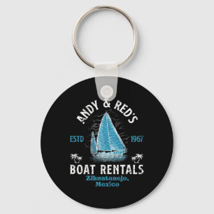 Vintage Andy And Red's Boat Repair Fishing Charter Key Ring