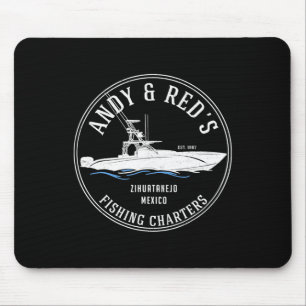 Vintage Andy And Red's Fishing Charters Mouse Mat