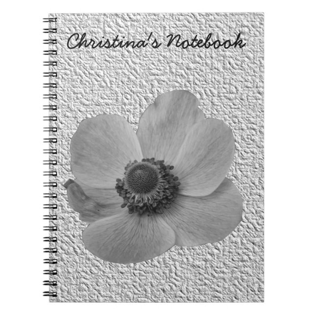 Vintage Anemone Customisable Notebook (Front)