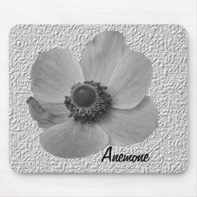 Vintage Anemone Personalised Mousepad (Front)