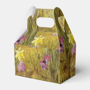 Vintage Anemones and Daffodils Henry Newman Favour Box