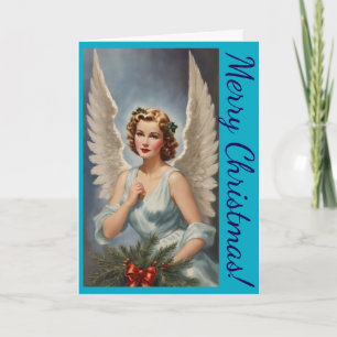 Vintage Angel Art Christmas Custom Message Card