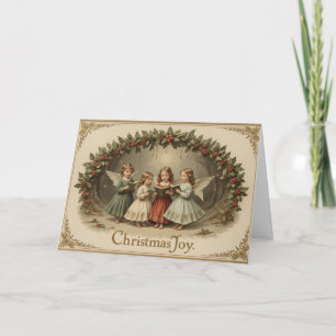 Vintage Angel Choir Christmas Joy Retro Holiday  Card
