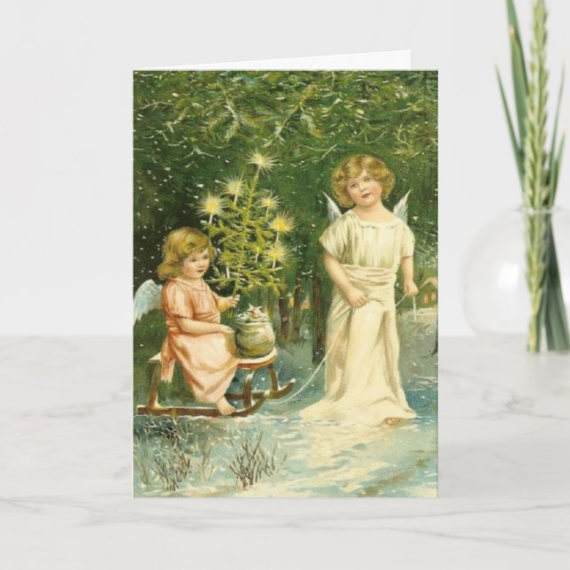 Vintage Angel Christmas Card (Front)