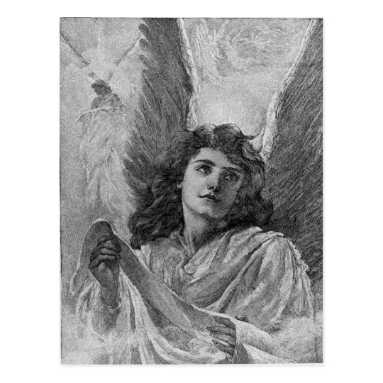 Vintage Angel Christmas Greetings Postcard