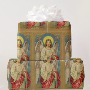 Vintage Angel Christmas Greetings Superior Quality Wrapping Paper