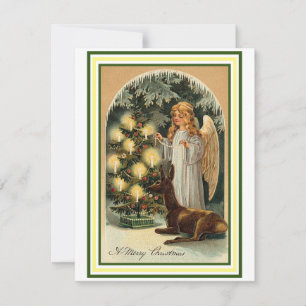 Vintage angel Christmas Holiday Note Card