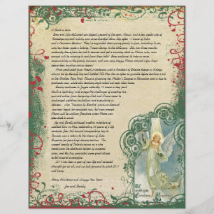 Vintage Angel Christmas Letter