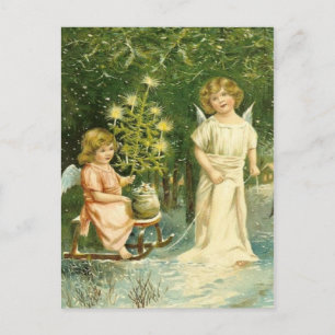 Vintage Angel Christmas Postcard