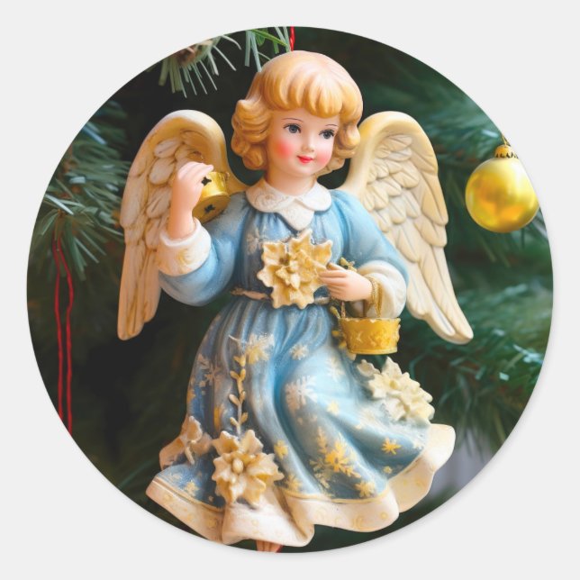 Vintage Angel Christmas Stickers (Front)