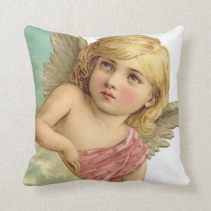 Vintage Angel Girl Accent Pillow