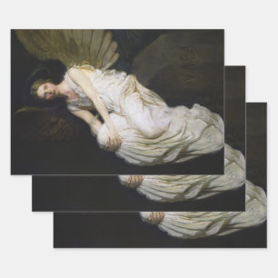 Vintage Angel Heavyweight Decoupage Angels Wrapping Paper Sheet