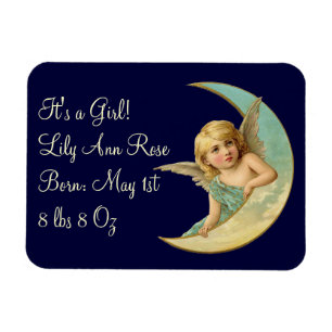 Vintage Angel in Moon Magnet
