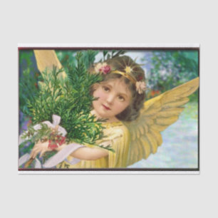 Vintage Angel In The Snow Christmas Tissue Paper