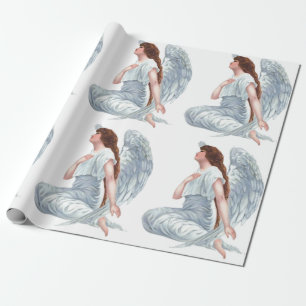 Vintage Angel In White Wrapping Paper