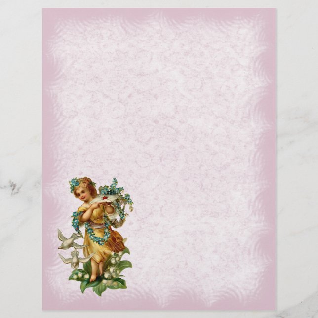 Vintage Angel Letterhead Stationery (Front)