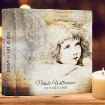 Vintage Angel Monogram End of Life Planner 