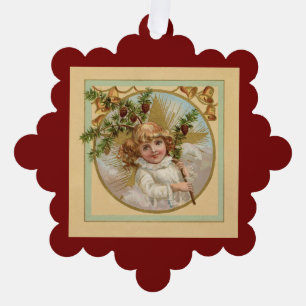 Vintage Angel Paper Ornament Card