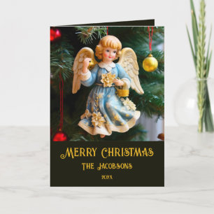 Vintage Angel Photo Christmas Card