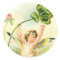Vintage Angel & Shamrock - Sticker