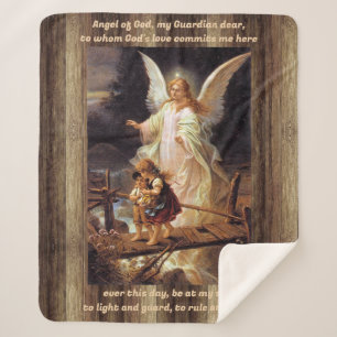 Vintage Angel Sherpa Blanket