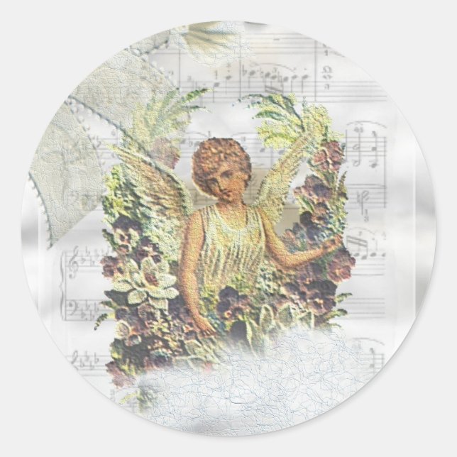Vintage Angel Sticker (Front)