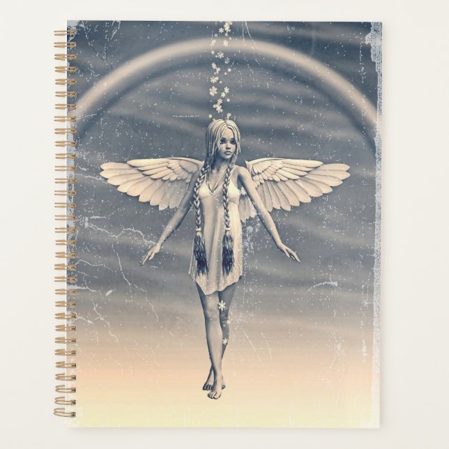 Vintage Angel under the Rainbow Planner (Front)