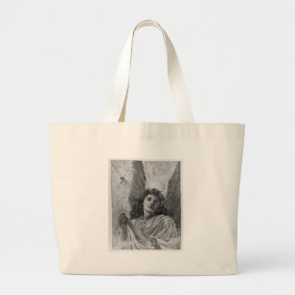 Vintage Angel Victorian Christmas Large Tote Bag