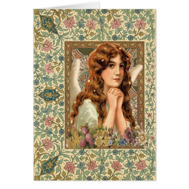 Vintage Angel with Flowers (Front)