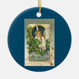 Vintage Angel With Message Ceramic Tree Decoration