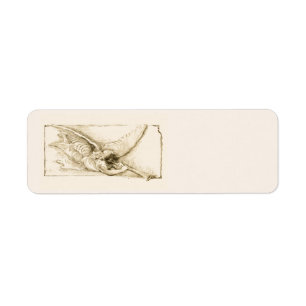 Vintage Angel With Trumpet Monotone