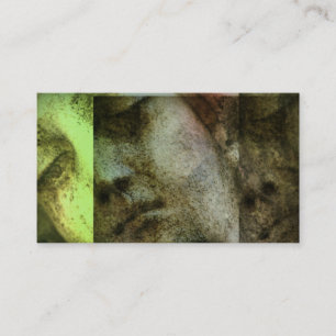 Vintage Angelic Statue Face Grunge Business Card