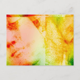 Vintage Angelic Statue Face Grunge Postcard. Postcard