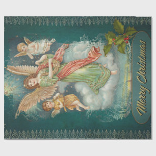 Vintage Angels Christmas   Wrapping Paper