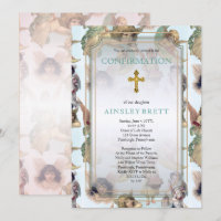 Vintage Angels | Gold Cross Girl Confirmation