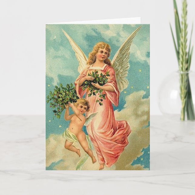Vintage Angels Holiday Card (Front)